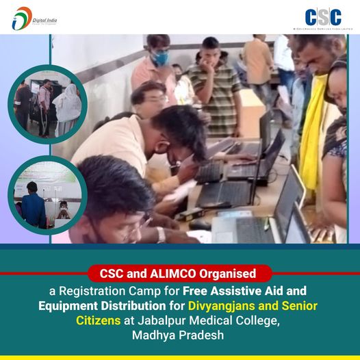 CSC and #ALIMCO Organised a Registration Camp for Free Assistive Aid and Equipme…