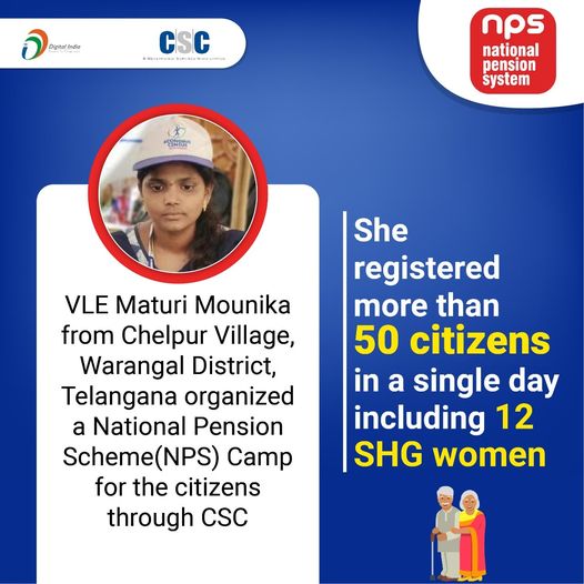 VLE Maturi Mounika from Chelpur Village, Warangal District, #Telangana organized…