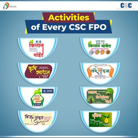 Activities of Every CSC FPO…
 VLEs to make sure every farmer is registered und…