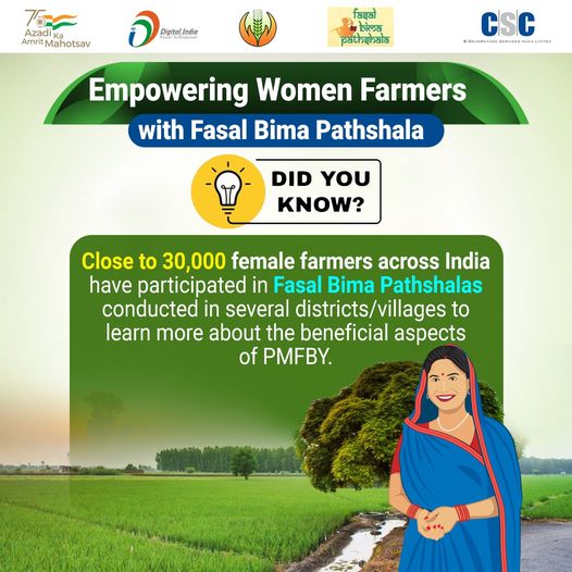 Empowering Women Farmers with #FasalBimaPathshala…

Close to 30,000 female far…