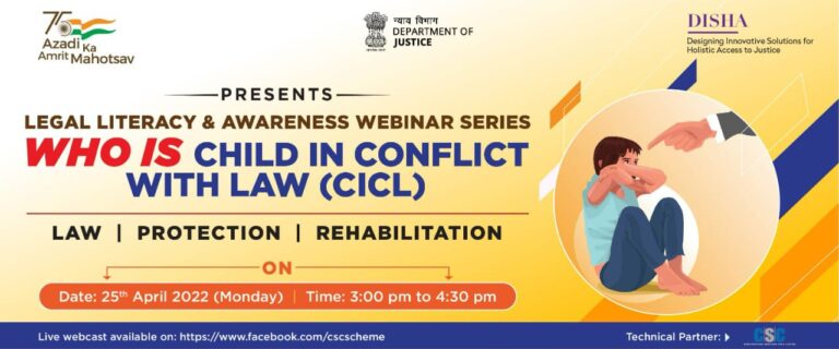 A Webinar on “CHILD IN CONFLICT WITH LAW (CICL)” under its Monthly Series on Leg…