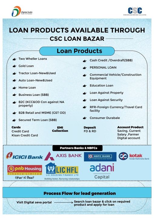 CSC LOAN BAZAR…
 HELP rural citizens to avail loan services through CSC at a m…