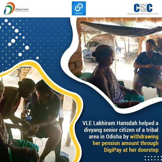 VLE Lakhiram Hansdah helped a divyang senior citizen of a tribal area in Odisha …