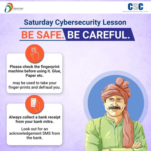 Saturday Cybersecurity Lesson – BE SAFE, BE CAREFUL…
 – Please check the finge…