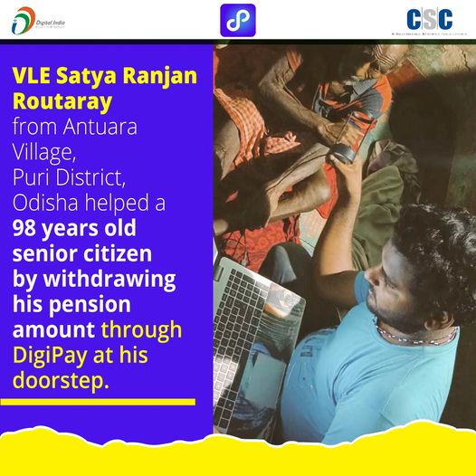 VLE Satya Ranjan Routaray from Antuara Village, Puri District, Odisha helped a 9 …