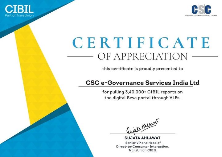 Congratulations to all the VLEs for pulling 3.4 Lakh+ #CIBIL reports on the digi…