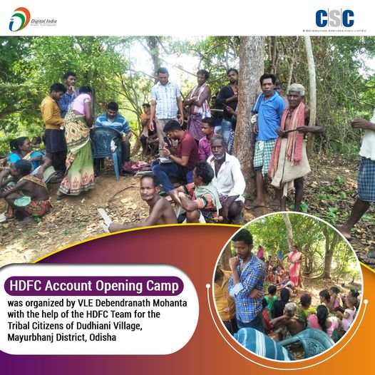 HDFC Account Opening Camp was organized by VLE Debendranath Mohanta with the hel…