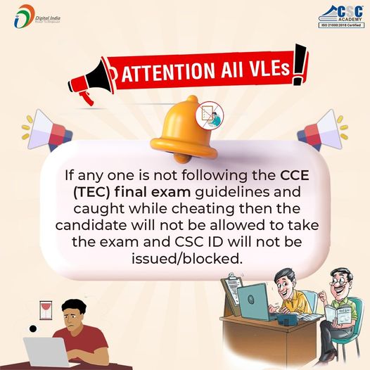 Attention All VLEs!!
 If anyone is not following the CCE (TEC) final exam guidel…