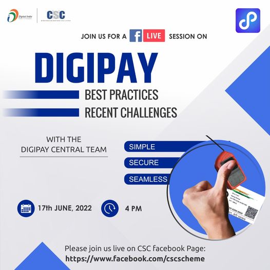 A Session on #DigiPay’s Best Practices and Recent Challenges…
 Join us LIVE on…