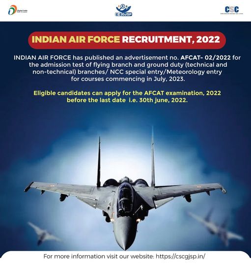 Join Indian Air Force: Apply for AFCAT online examination form, 2022. 
 To check…