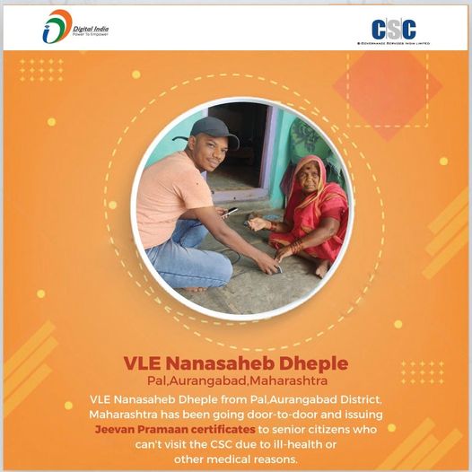 VLE Nanasaheb Dheple from Pal, Aurangabad District, Maharashtra has been going d…