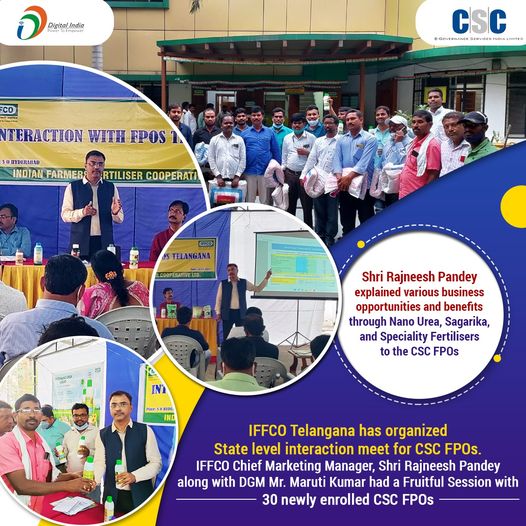 IFFCO Telangana has organized State level interaction meet for CSC FPOs. 
IFFCO …