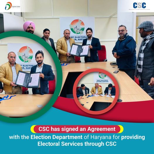 CSC has signed an Agreement with the Election Department of #Haryana for providi…
