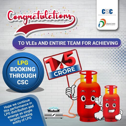 Congratulations to the VLEs and the entire team for achieving 1.5 Crore LPG Book…