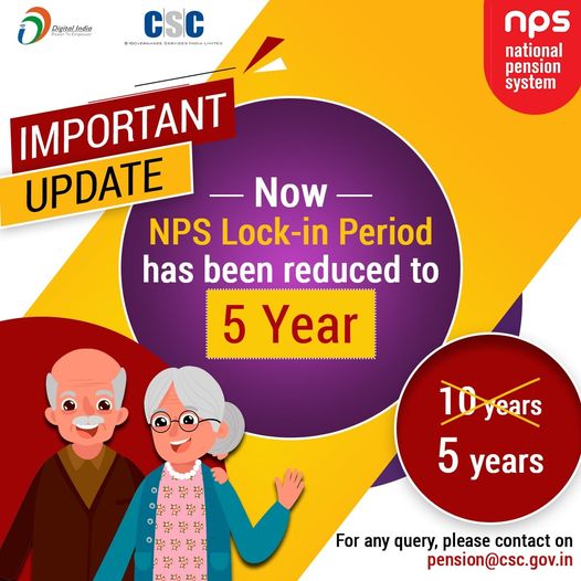 Important Update!!
 Now NPS Lock-In Period has been reduced to 5 Years…
 For m…