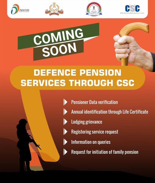 COMING SOON!!
 DEFENCE PENSION SERVICES THROUGH CSC…
 A small step to serve ou…
