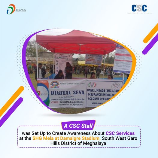 A CSC Stall was Set Up to Create Awareness About CSC Services at the SHG Mela at…