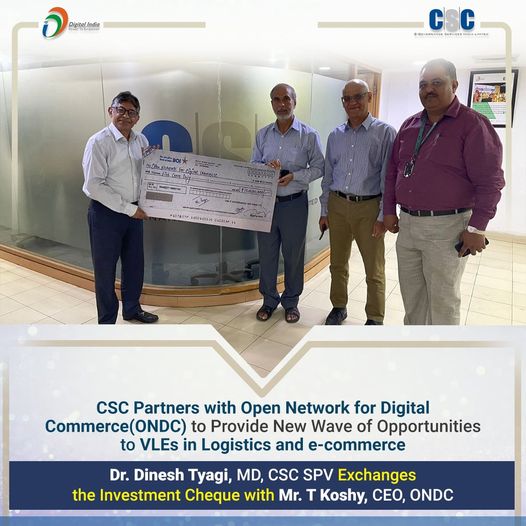 Great News!!
 CSC Partners with Open Network for Digital Commerce(ONDC) to Provi…