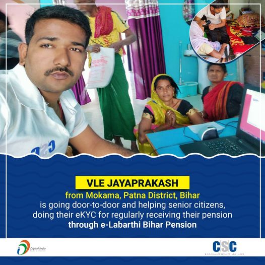 VLE Jayaprakash from Mokama, Patna District, #Bihar is going door-to-door and he…