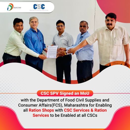 CSC SPV Signed an MoU with the Department of Food Civil Supplies and Consumer Af…