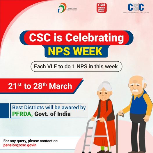 CSC Celebrating #NPS WEEK, Last Day Today…
 Each VLE to do 1 NPS this week and…