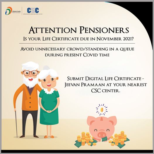 Attention Pensioners, is your Life Certificate due in November 2021?
 Avoid unne…