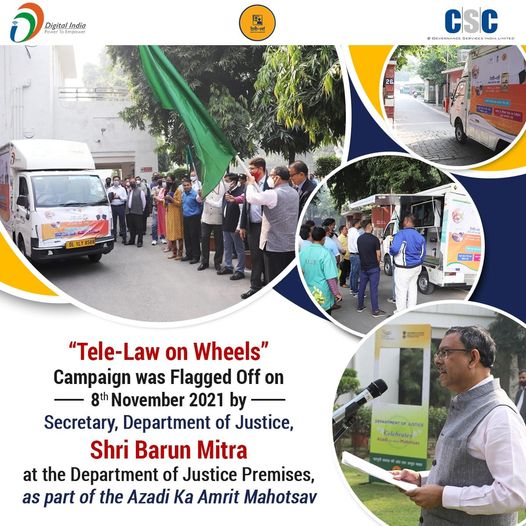 “Tele-Law on Wheels” Campaign was Flagged Off on 8th November 2021 by Secretary,…