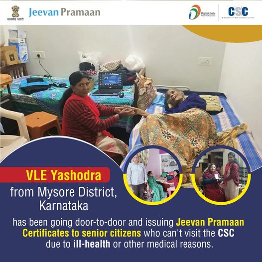 VLE Yashodra from Mysore District, Karnataka has been going door-to-door and iss…