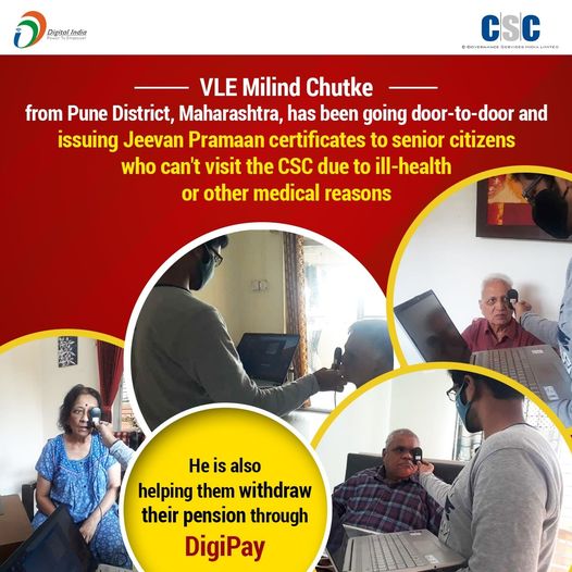 VLE Milind Chutke from Pune District, Maharashtra has been going door-to-door an…