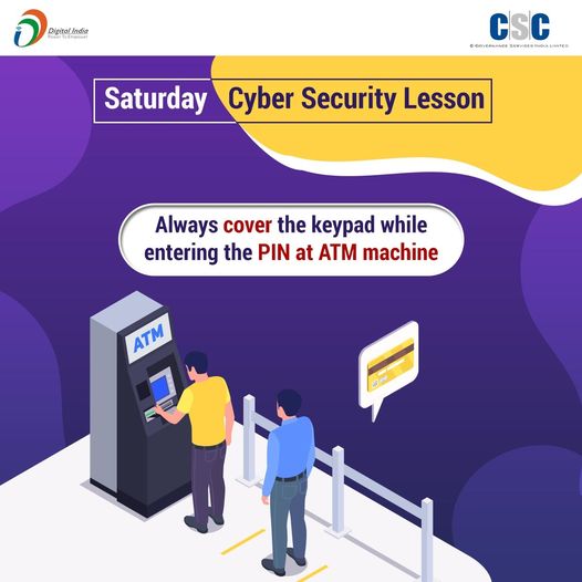 Saturday Cyber Security Lesson!!
 Please always make sure to cover the keypad wh…