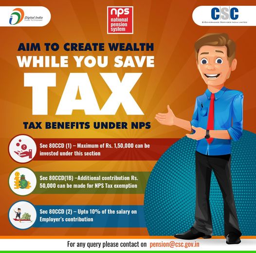 Invest in NPS! Save tax and create wealth. Visit your nearest CSC and enrol for …