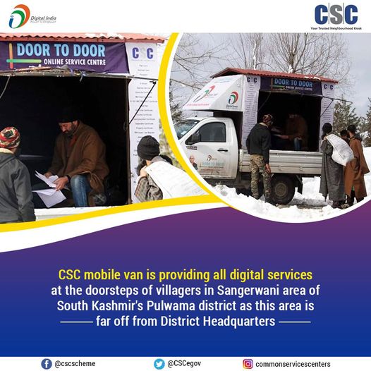 CSC mobile van is providing all digital services at the doorsteps of villagers i…