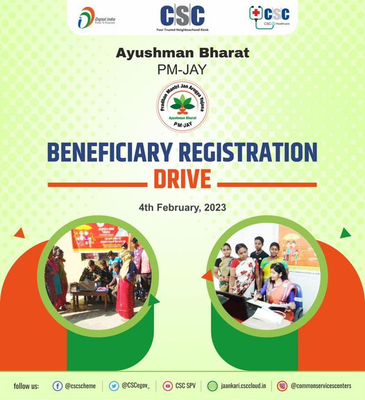 Attn VLEs! Participate in #AyushmanBharat Beneficiary Registration Drive on Febr…