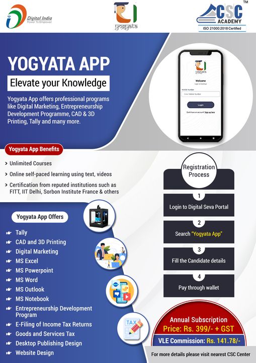 YOGYATA APP – Elevate your Knowledge… Yogyata App offers professional program…