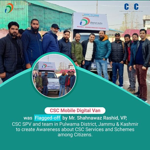 CSC Mobile Digital Van was Flagged-off by Mr. Shahnawaz Rashid, VP, CSC SPV and …