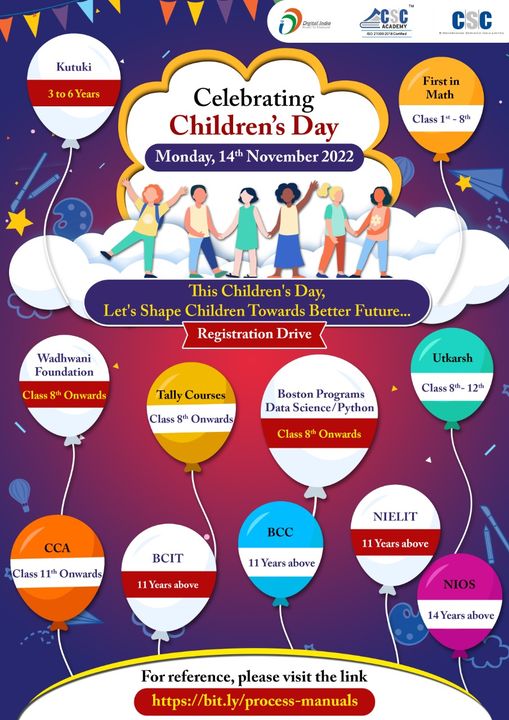 CSC Celebrating Children’s Day – Registration Drive…
 This Children’s Day, Let…