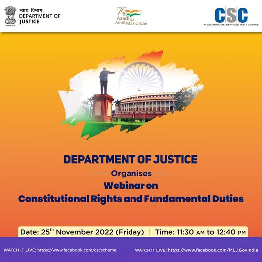 Department of Justice organising a National Webinar on Constitutional Rights &am…