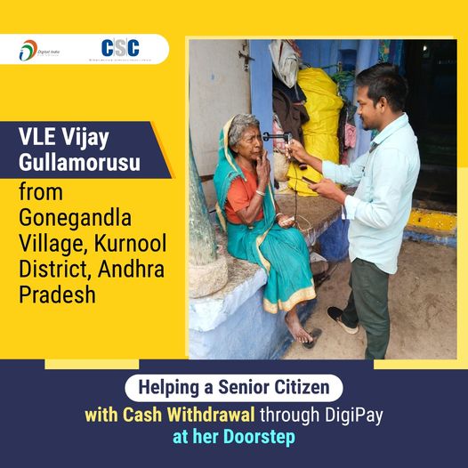 VLE Vijay Gullamorusu from Gonegandla Village, Kurnool District, #AndhraPradesh …