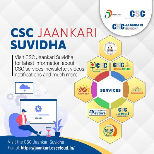 Visit CSC Jaankari Suvidha at  cloud.in/ to know about CSC services, newsletter,…