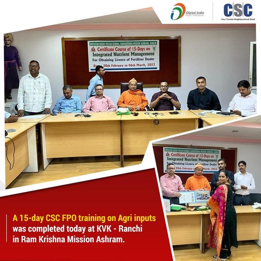 A 15-day CSC-FPO training on Agri Inputs (Fertilizers, Seed and Pesticides) was …