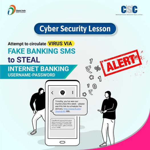 Cybersecurity Lesson!
 Fraudsters send fake sms to consumers asking for bank det…