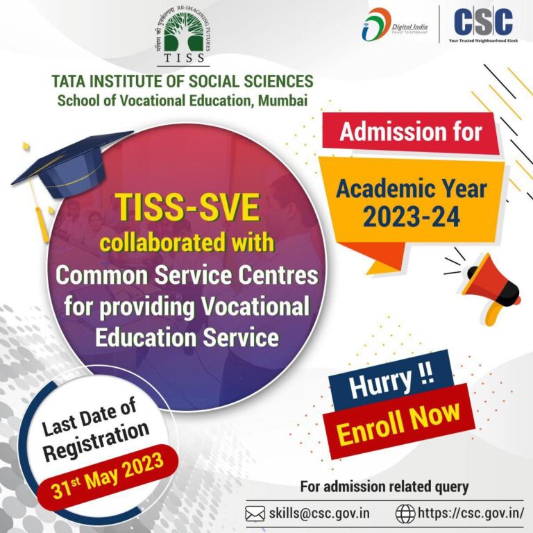 Tata Institute of Social Sciences – School of Vocational Education and CSC SPV h…