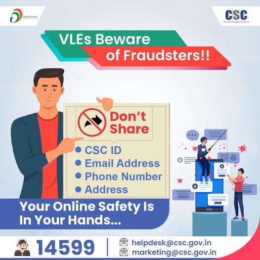 VLEs beware of fraudsters! Your online safety is in your hands.
 Don’t share you…