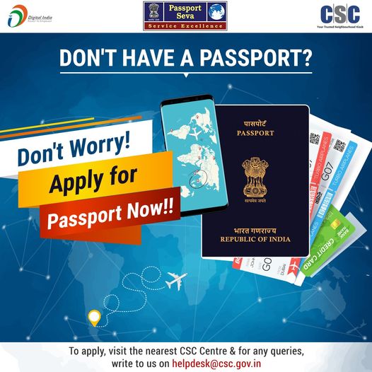 Don’t Have a Passport?
 Don’t Worry!
 Apply for Passport Now!! 
 To apply, visit…