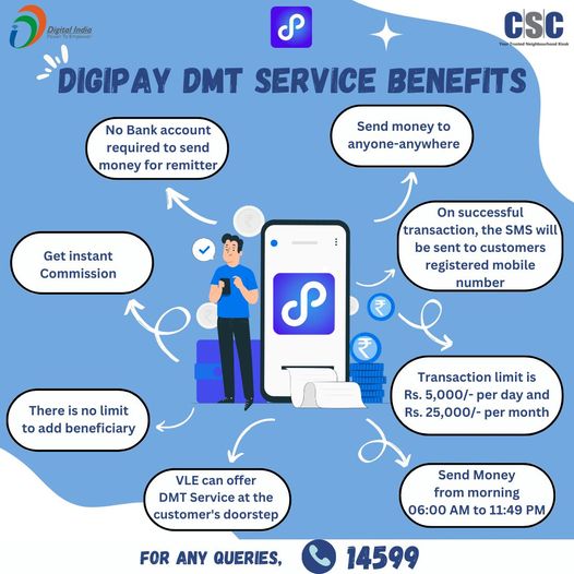 Benefits of DigiPay DMT (#DomesticMoneyTransfer) Service…

– Send money to any…