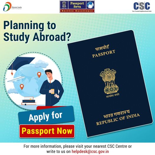 Planning to Study Abroad But Don’t Have the Passport?
 Apply for #Passport Now 
…