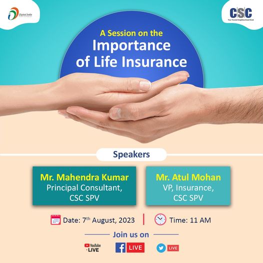 A Session on the Importance of Life Insurance…

Join Mr. Mahendra Kumar, Princ…