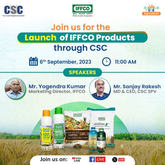 Launch of IFFCO Products through CSC…
 Join Mr. Yogendra Kumar, Marketing Dire…