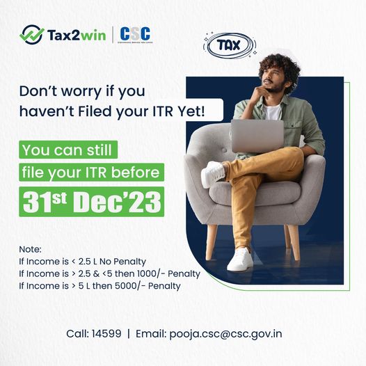 Don’t worry if you haven’t filed your ITR Yet!!
  You can still file your ITR be…