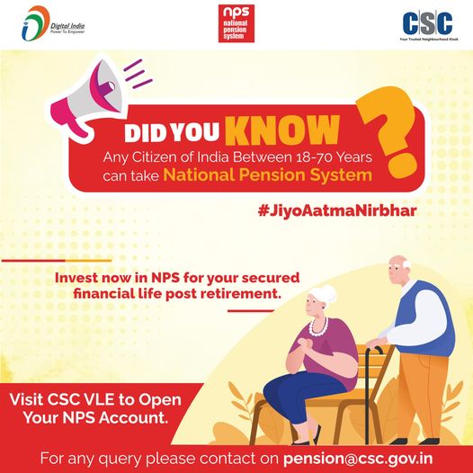 DID YOU KNOW?
 Any Citizen of India Between 18-70 Years can take National Pensio…